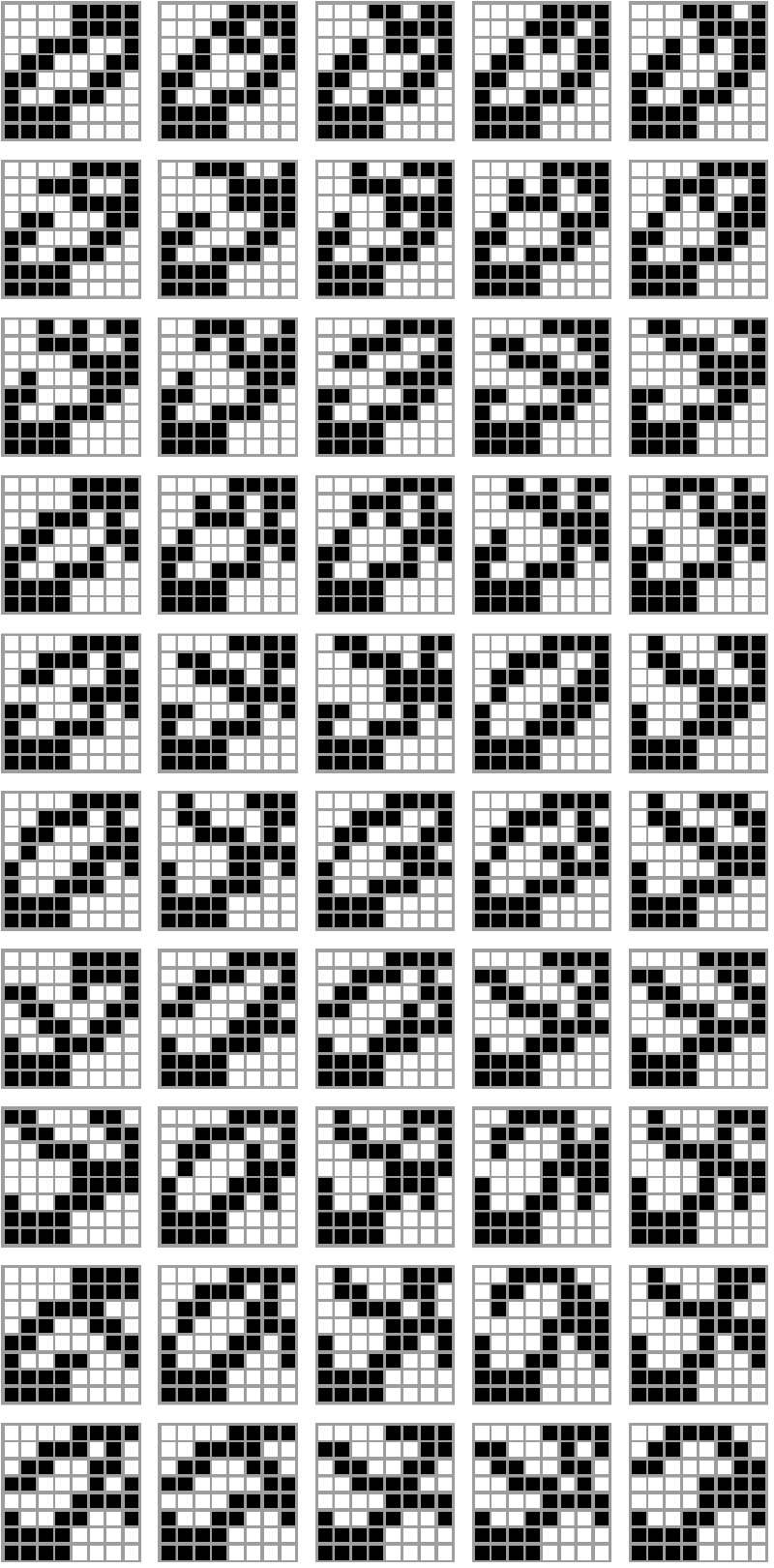 eight by eight with four grid